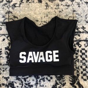 Savage barbell crop top